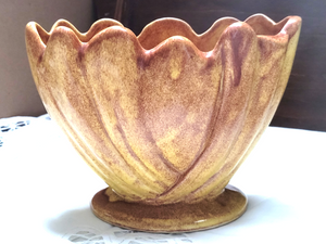 Vintage West Coast Pottery Mustard Glaze Ceramic Vase