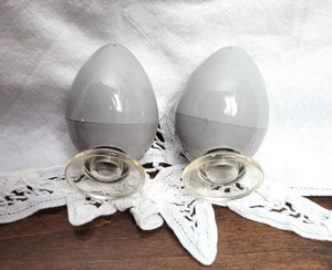 Vintage Plastic Egg-shaped Salt & Pepper Shakers