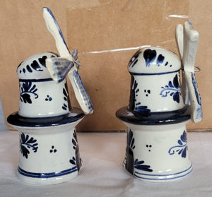Holland Delft Windmill Salt and Pepper Shakers