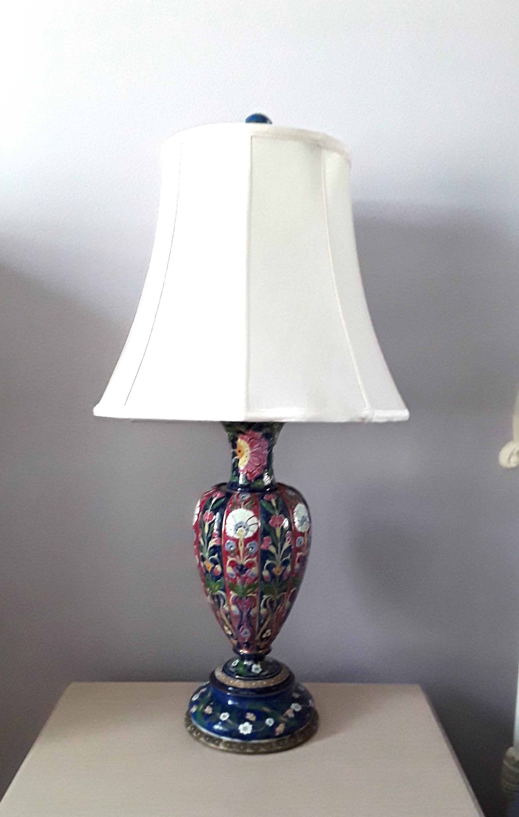 Floral Ceramic Desk Lamp