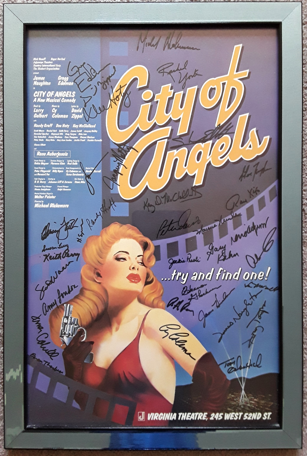 City of Angels Virginia Theater cast signed poster