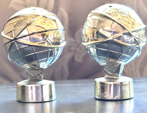 NY 1964 World Fair Chrome Globe Shakers