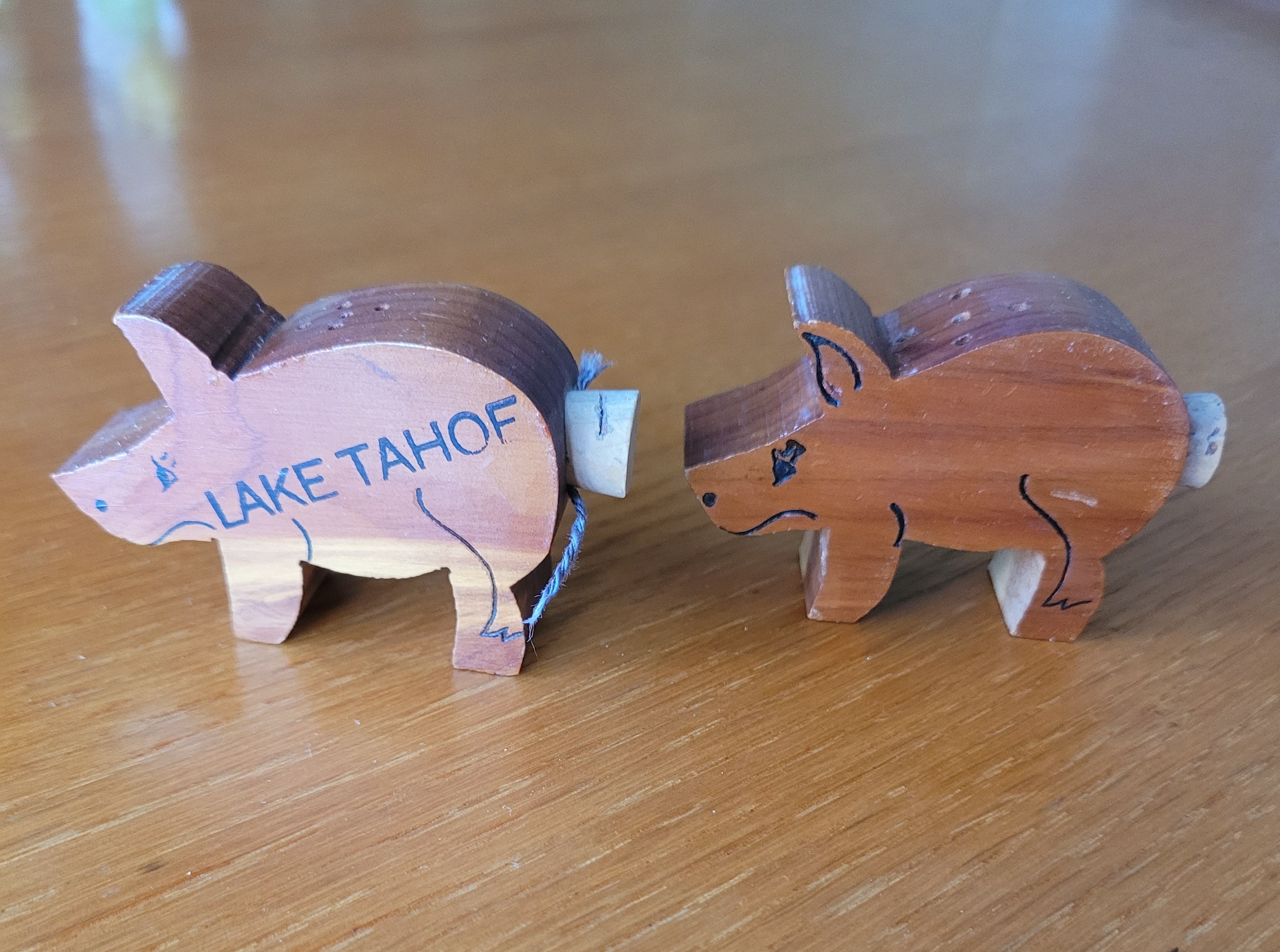 Lake Tahoe Souvenir Pig Salt & Pepper Shakers