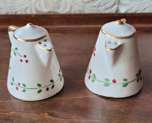 Poinsettia Studios Coffee Pot Salt & Pepper Shakers