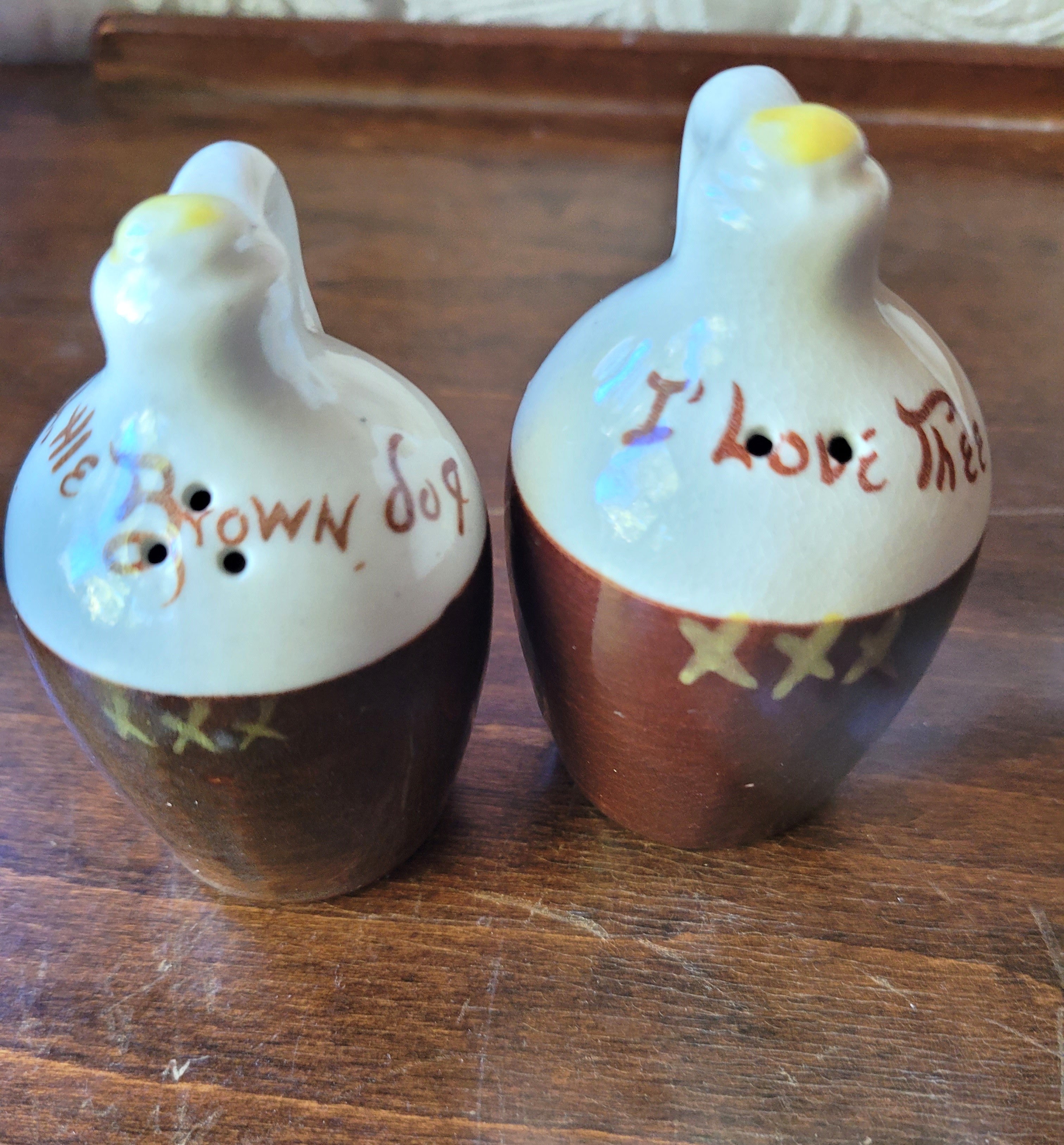 Little Brown Jug Salt & Pepper Shakers