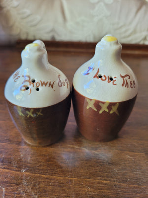 Little Brown Jug Salt & Pepper Shakers