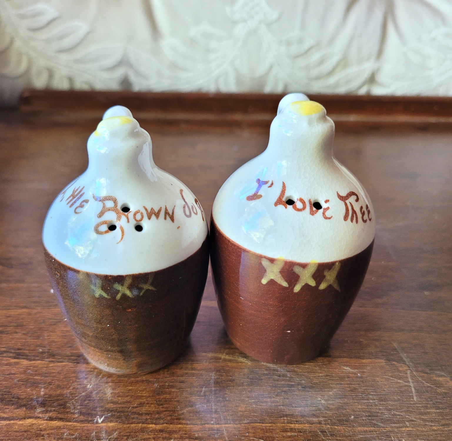 Little Brown Jug Salt & Pepper Shakers