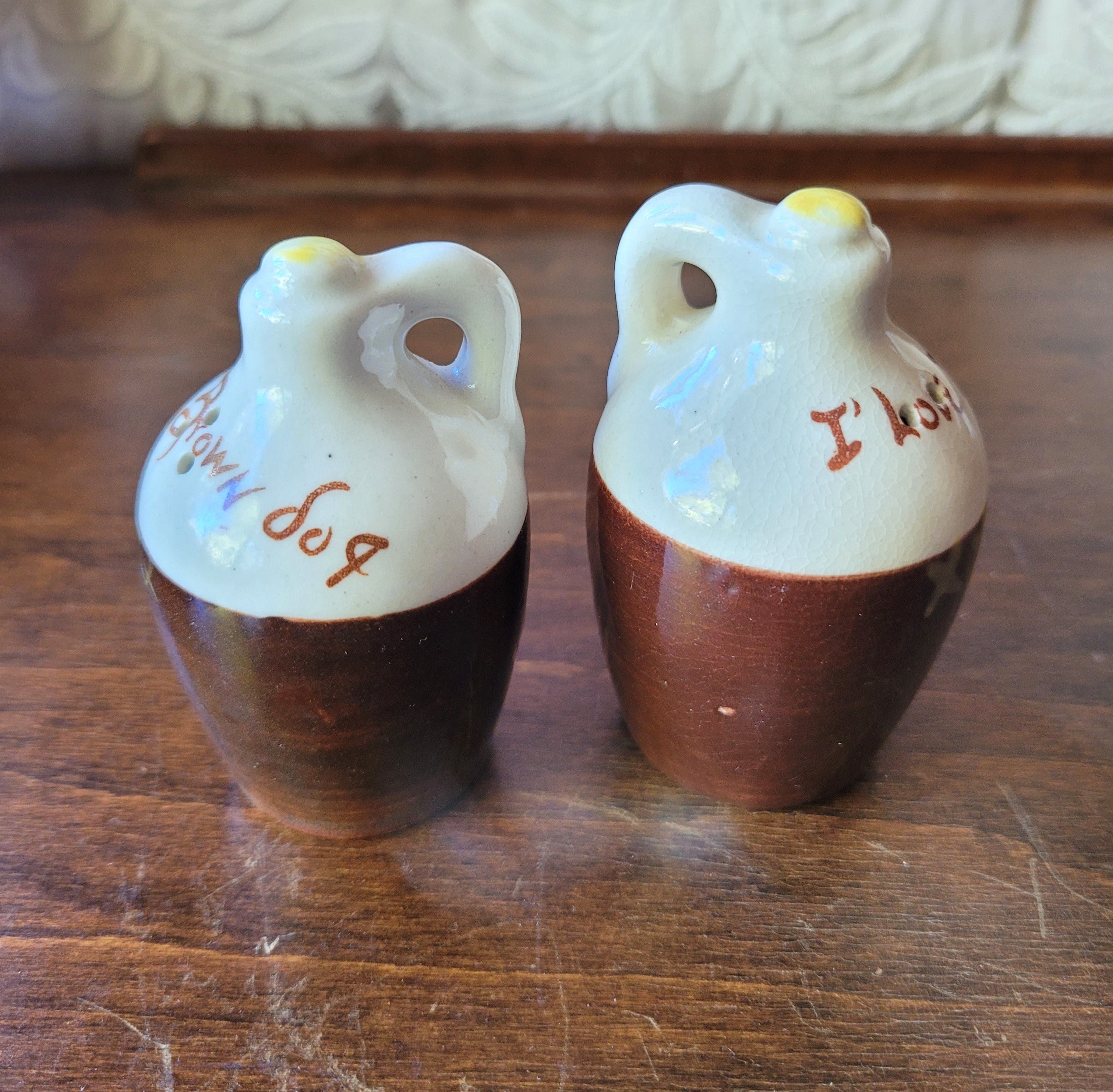 Little Brown Jug Salt & Pepper Shakers