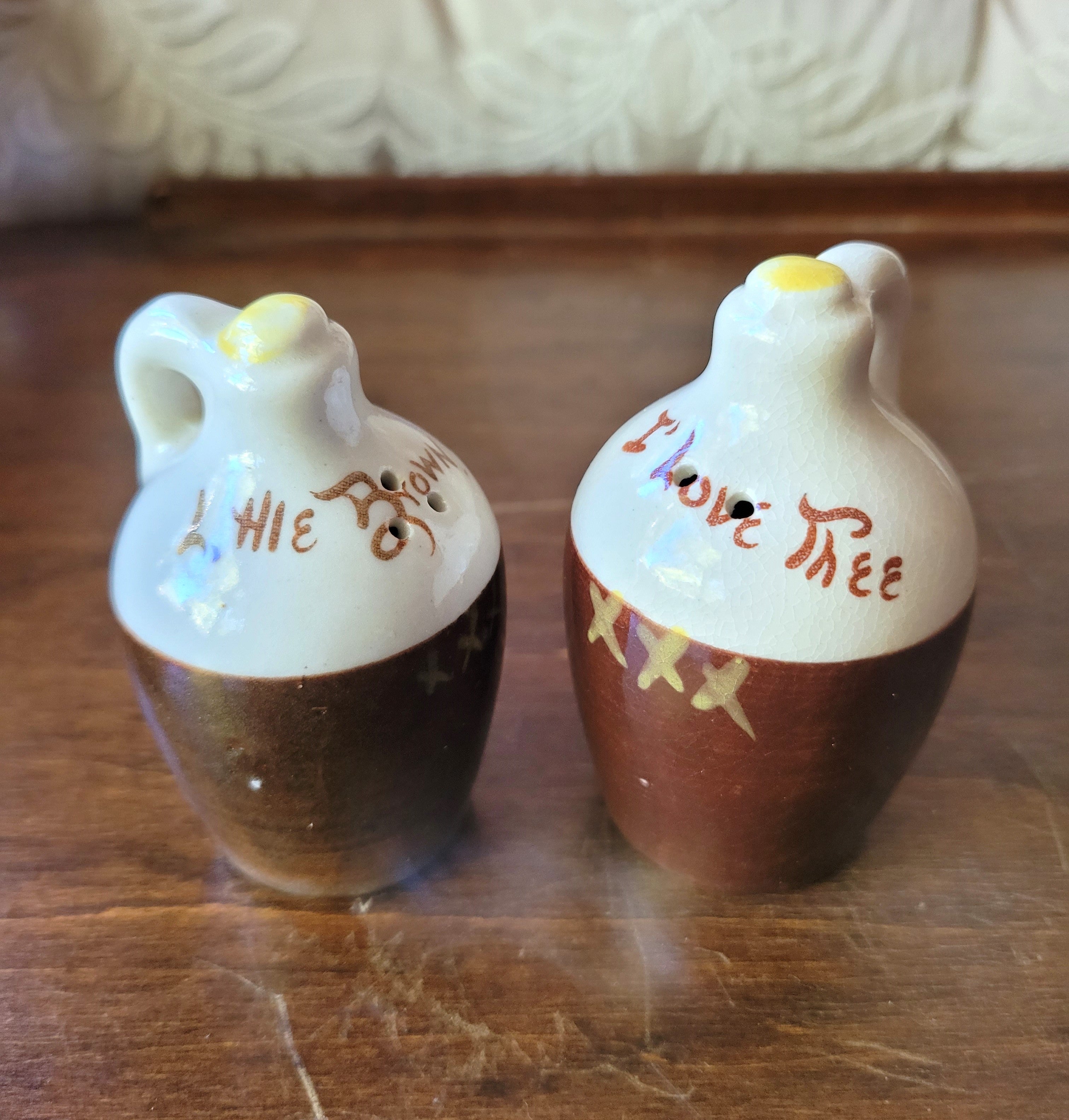 Little Brown Jug Salt & Pepper Shakers