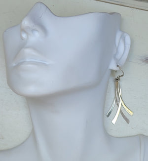 Sterling Dangle Saber Earrings