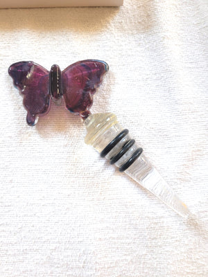 Murano Art Glass Butterfly Bottle Stopper