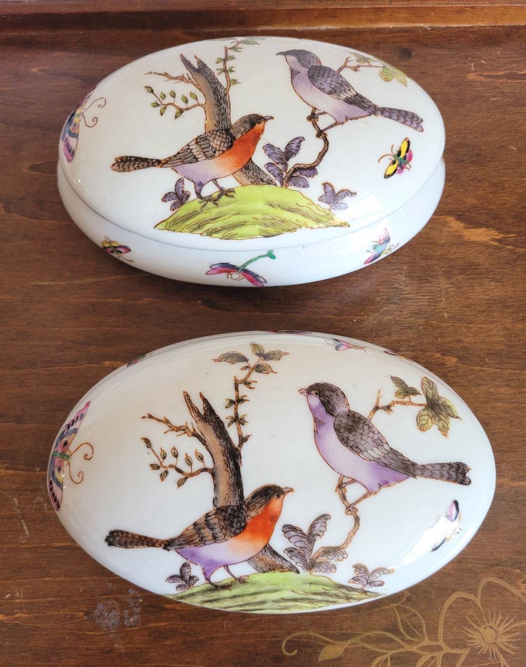 Wong Lee 1896 Porcelain Candy Dish Pair