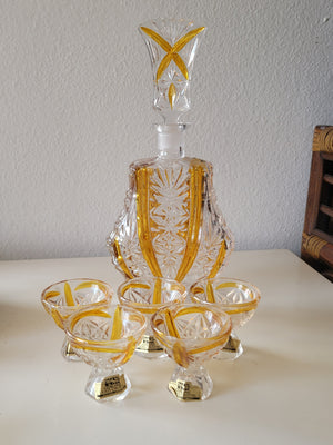 Vintage West German Lead Crystal Decanter Set