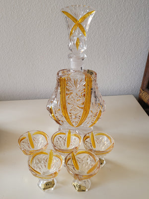 Vintage West German Lead Crystal Decanter Set