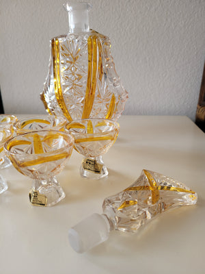 Vintage West German Lead Crystal Decanter Set