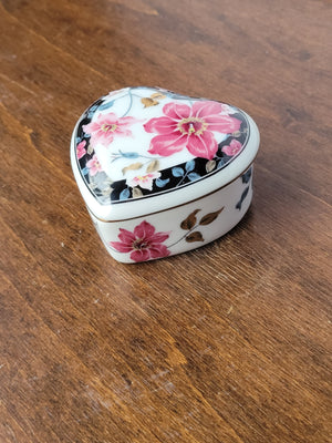 Otagiri Japan Porcelain Heart Trinket Box