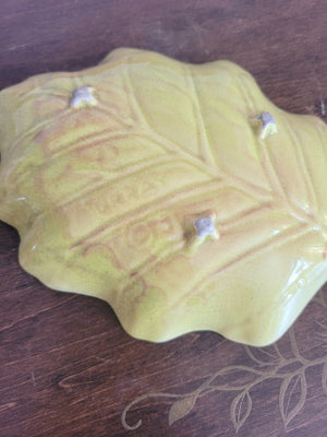 Vintage Murray Pottery Leaf Relish Dish
