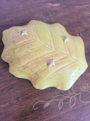 Vintage Murray Pottery Leaf Relish Dish