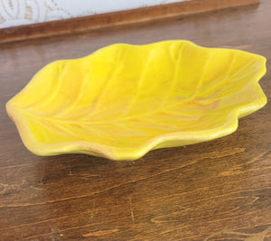 Vintage Murray Pottery Leaf Relish Dish