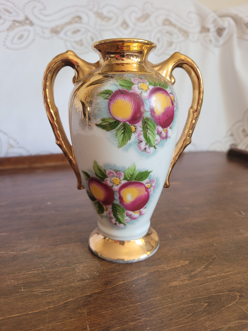 Vintage Royal Crown Apple Blossom Bud Vase