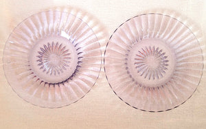 Purple Heisey Glass Dessert Plates, 6.5" pair