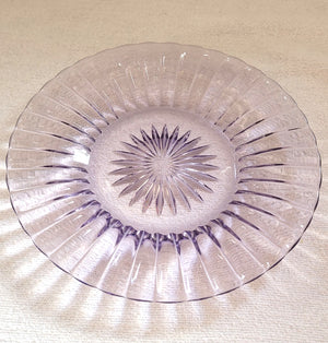 Purple Heisey Glass Dessert Plates, 6.5" pair