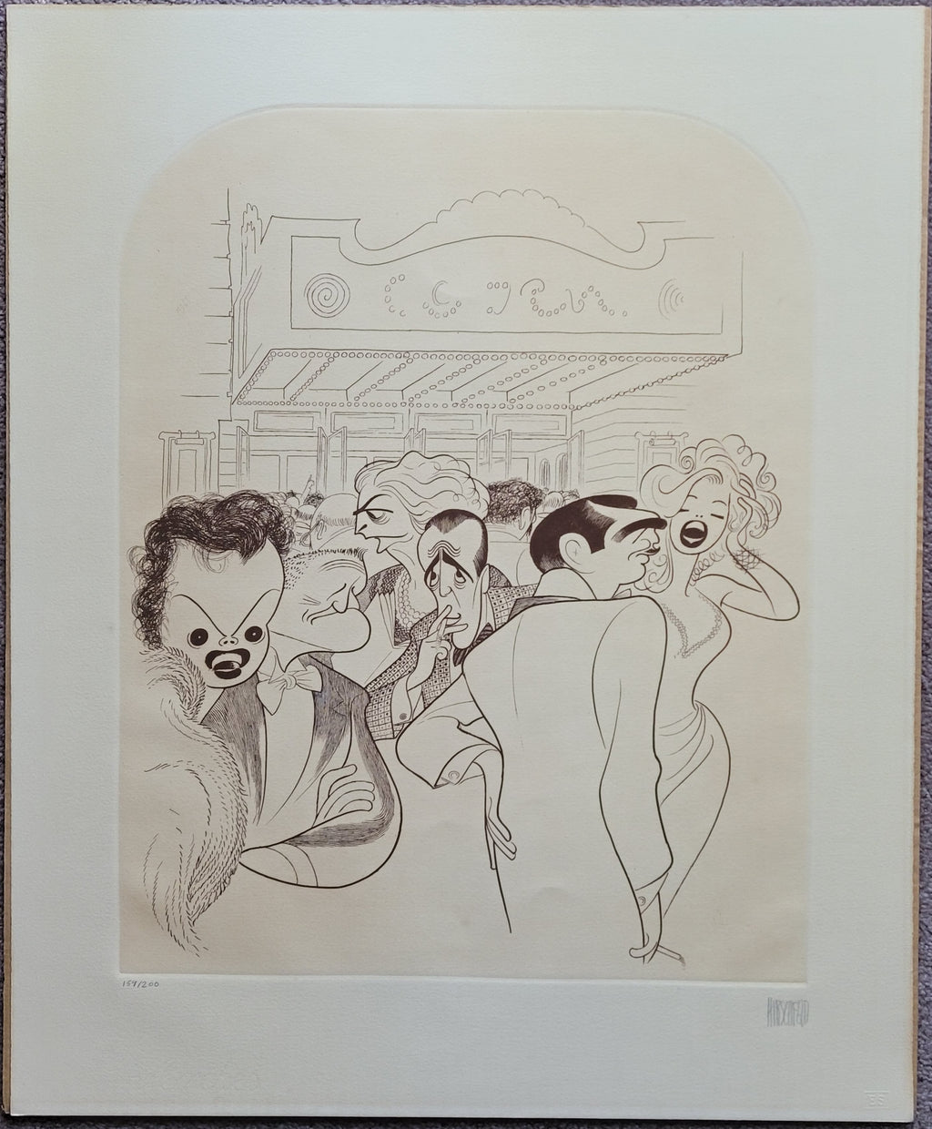 Al Hirschfeld Signed Lithograph "World Premier"