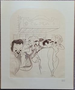 Al Hirschfeld Signed Lithograph "World Premier"