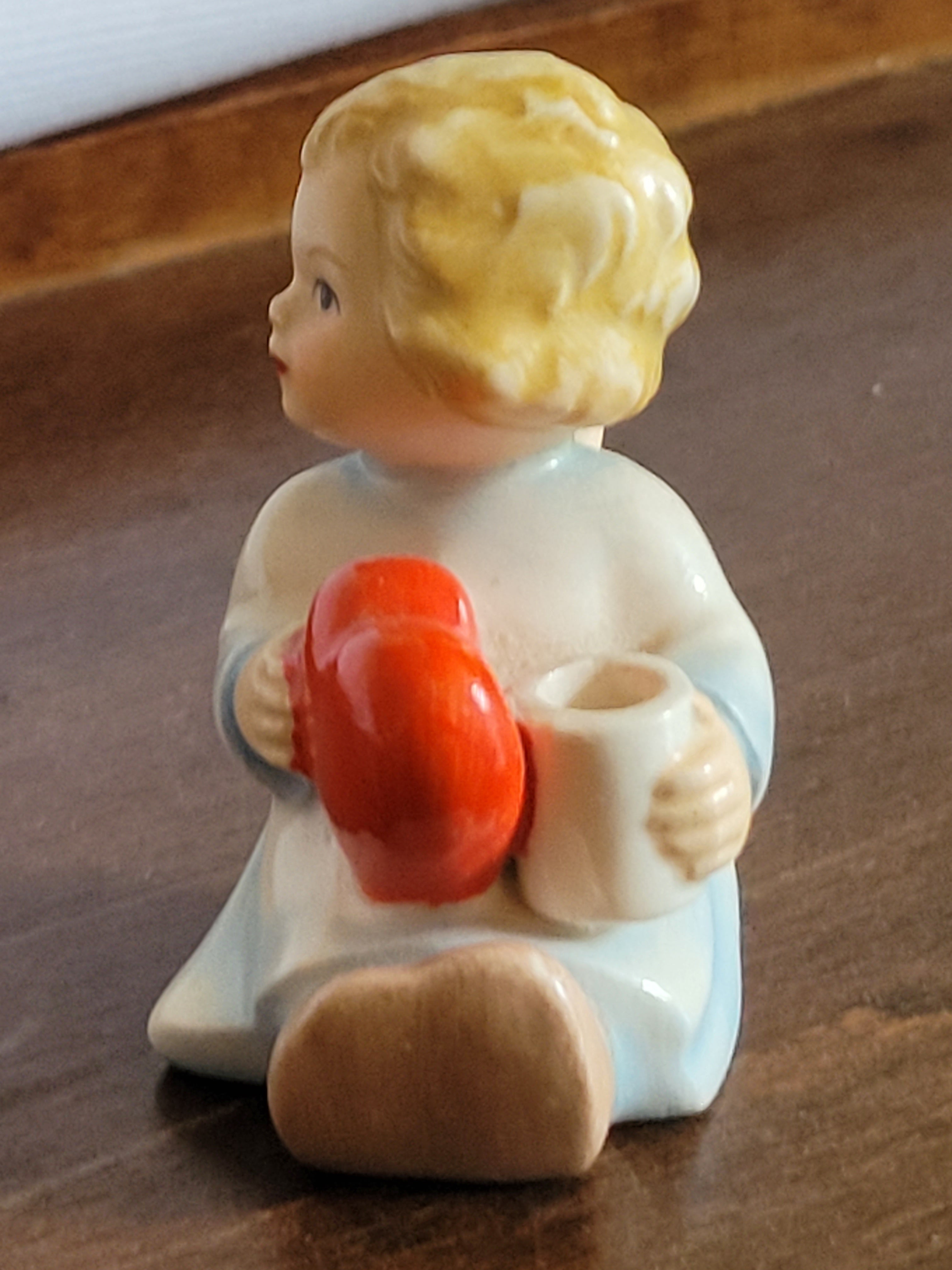Vintage Goebel Baby Angel Holding a Heart