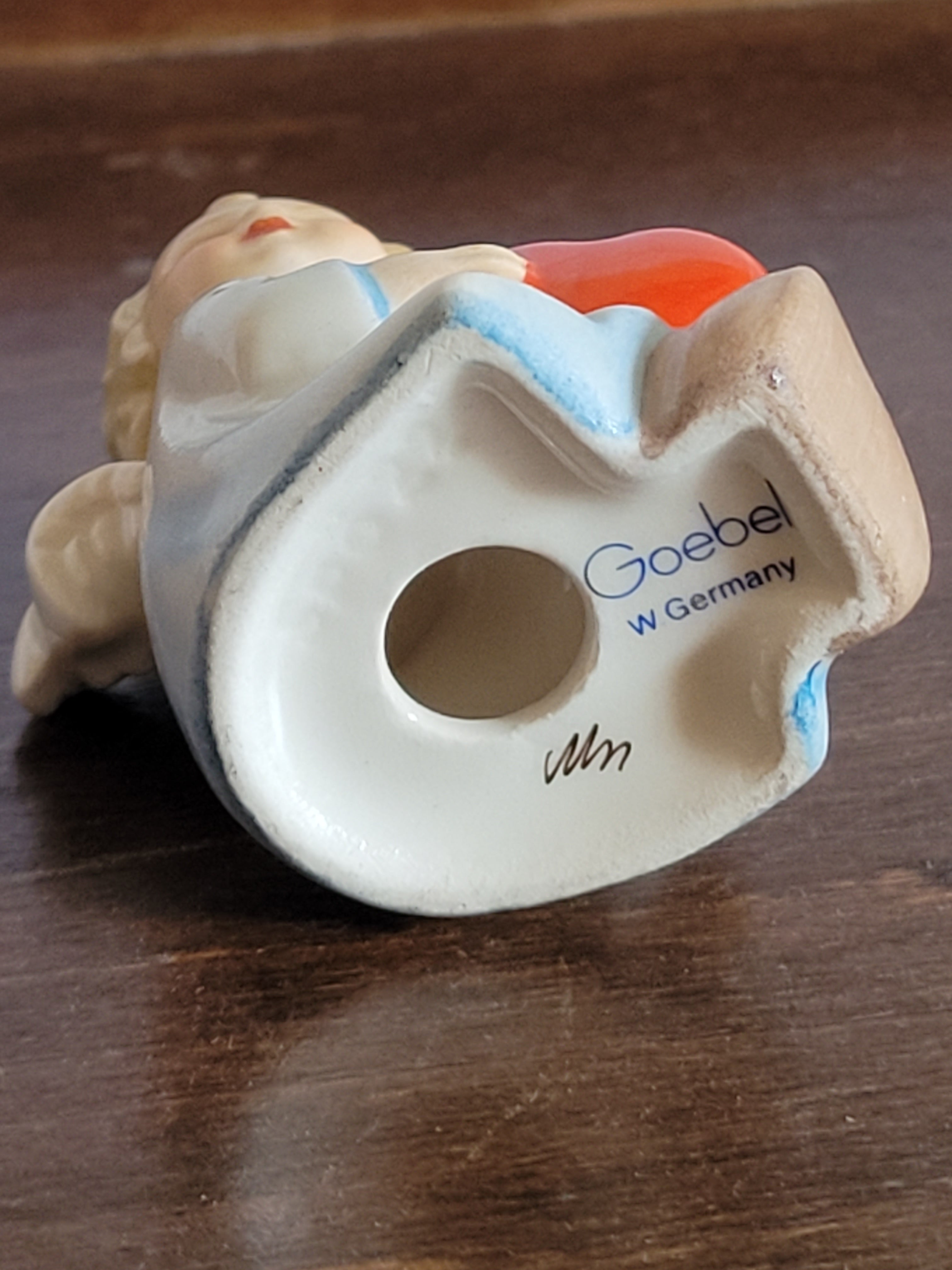 Vintage Goebel Baby Angel Holding a Heart