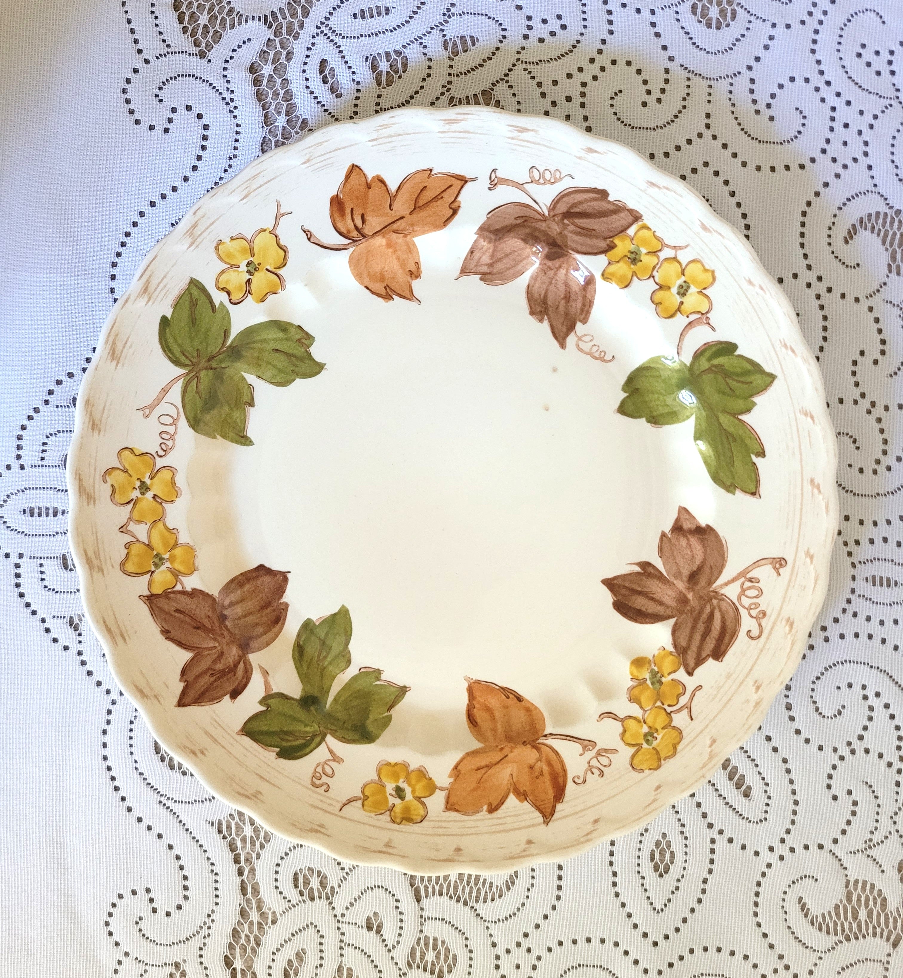 Metlox Vernon-ware "Autumn Leaves" Dinner Plates