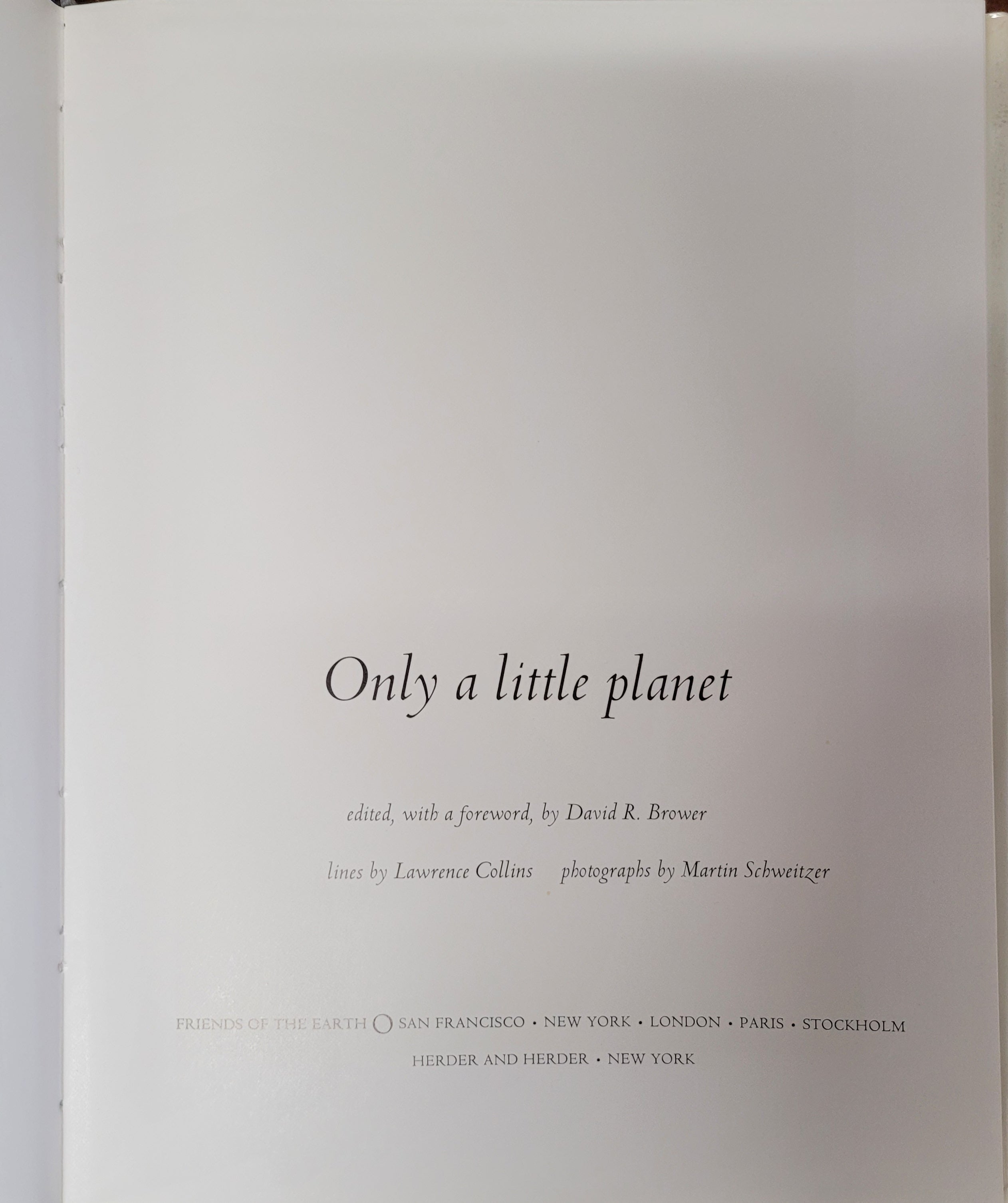 Vintage Book: Only a Little Planet by Broweer, Collins, Schweitzer
