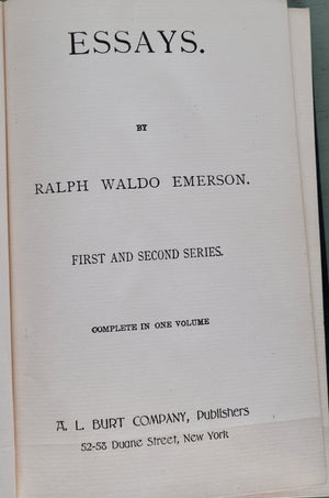Emerson's Essays First and Second Series