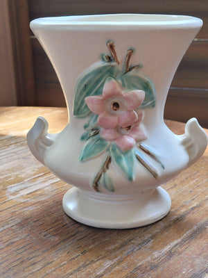 Vintage McCoy white chalice-style vase