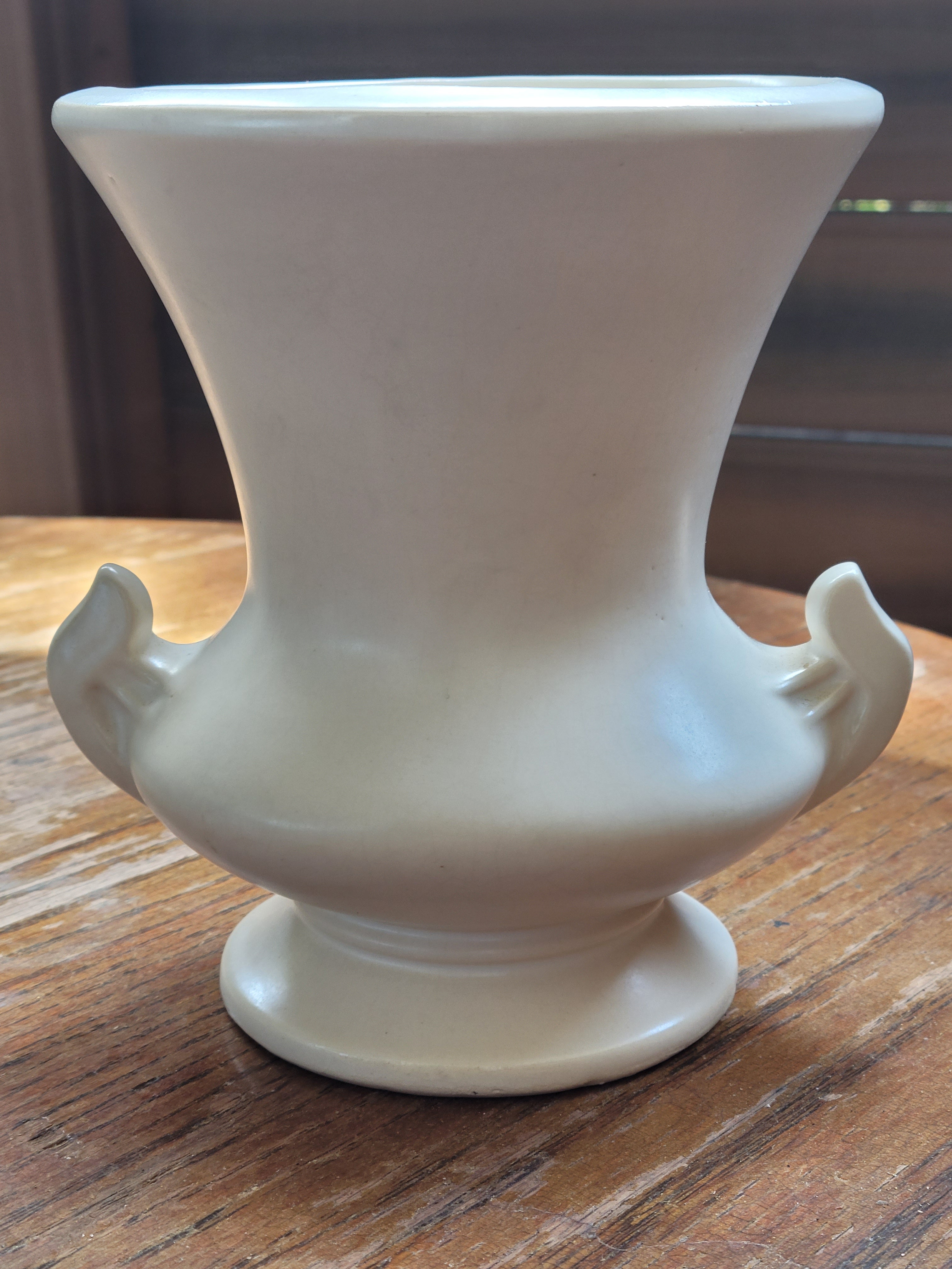 Vintage McCoy white chalice-style vase