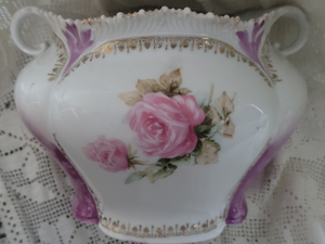 Hand-painted Prussian Vase Bowl, circa 1910