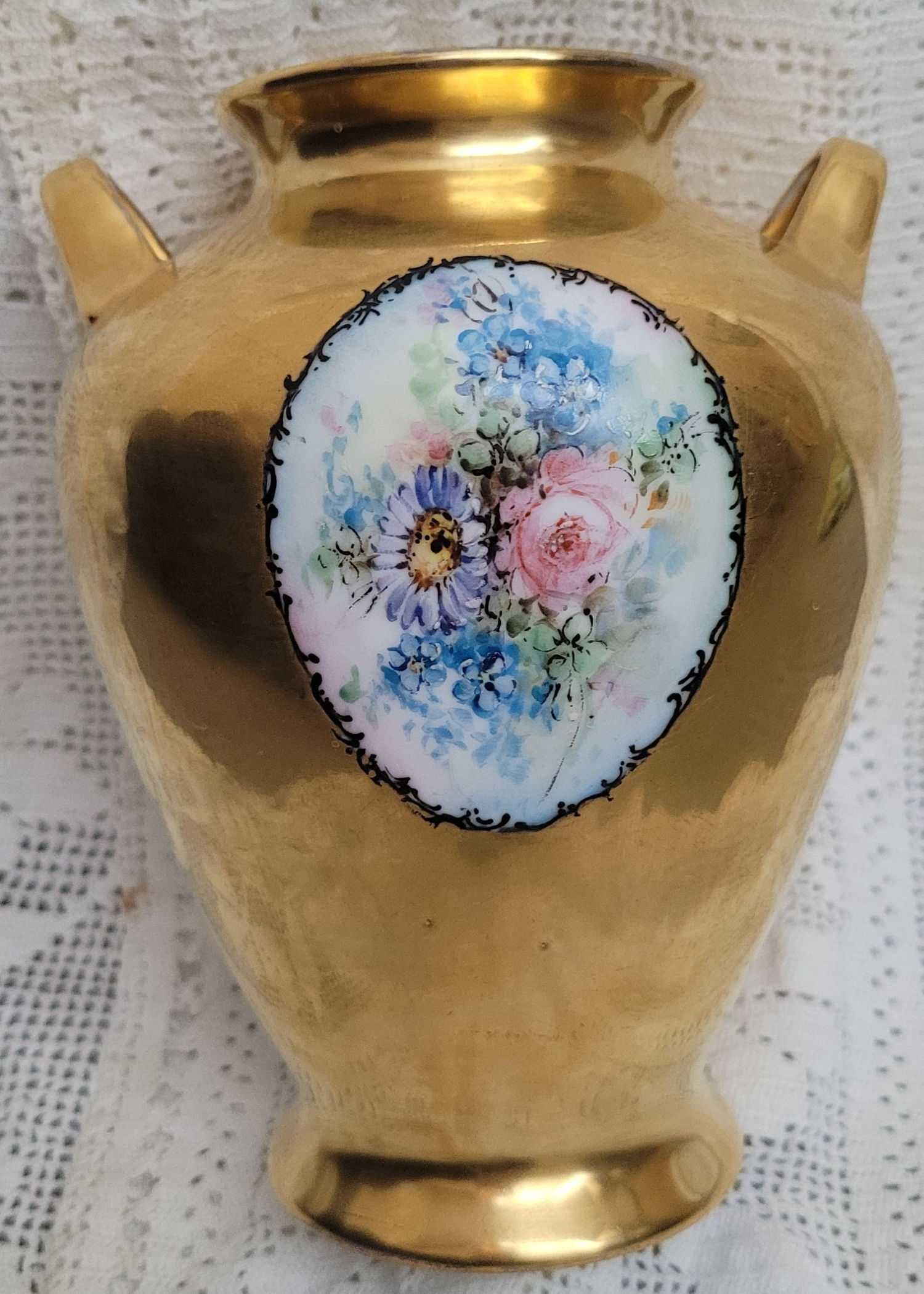 Gold Gilt Vintage Hand-Painted Japanese Vase – Good Find Stores