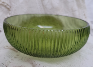 E.O. Brody Green Glass Bowl