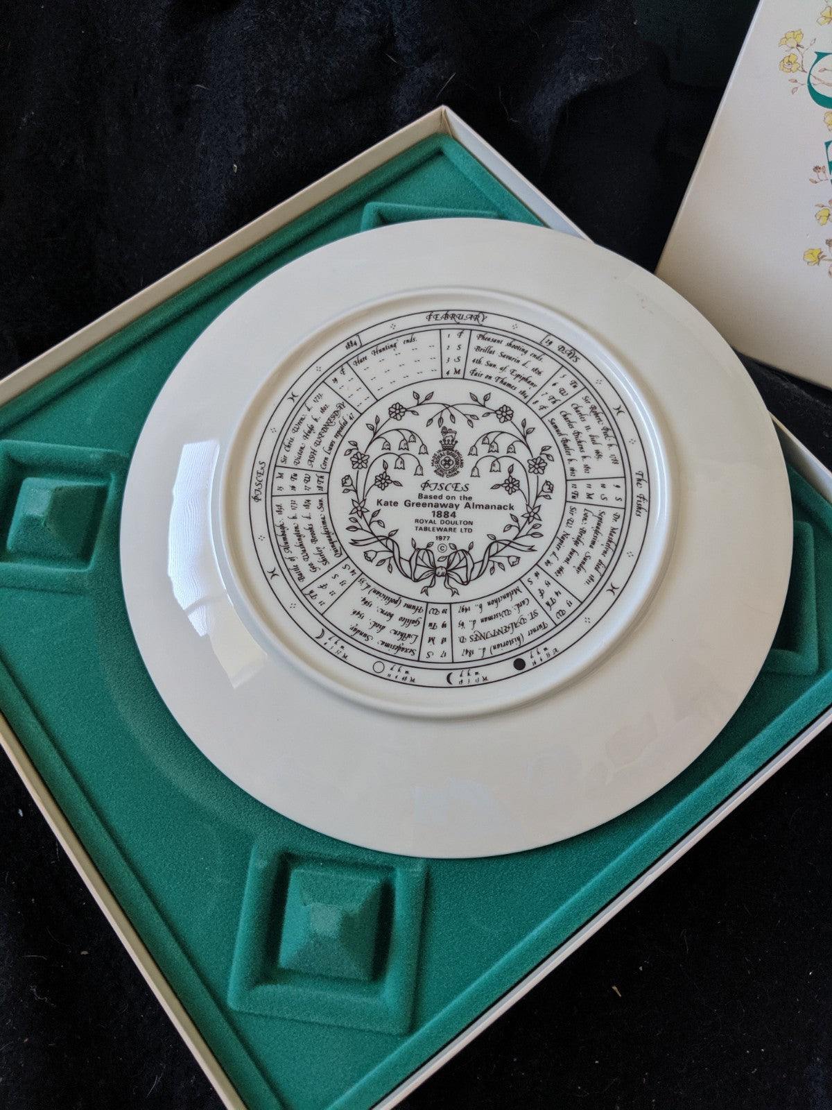 Kate Greenaway Almanack Plate by Royal Doulton -Pisces