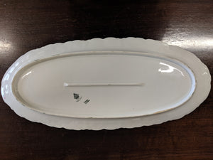Large Limoges antique serving dish with fish themes