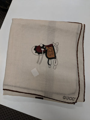 Vintage Gucci Scarf with horse saddles