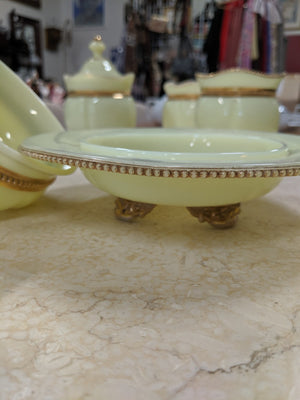 Vintage Gold gilt glass tea dishes