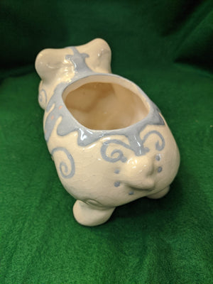 Vintage Piggy Mini-Planter, mid-century pottery