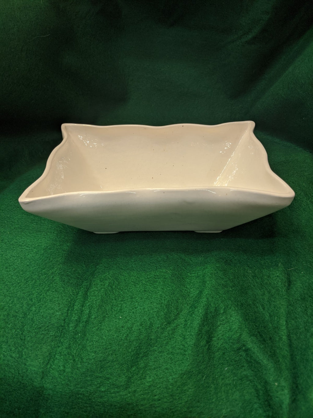 Vintage mid-century Covina Pottery Planter, white