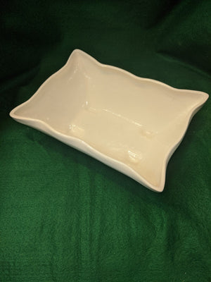 Vintage mid-century Covina Pottery Planter, white