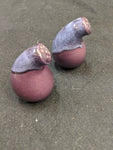 Vintage Purple salt & pepper shakers