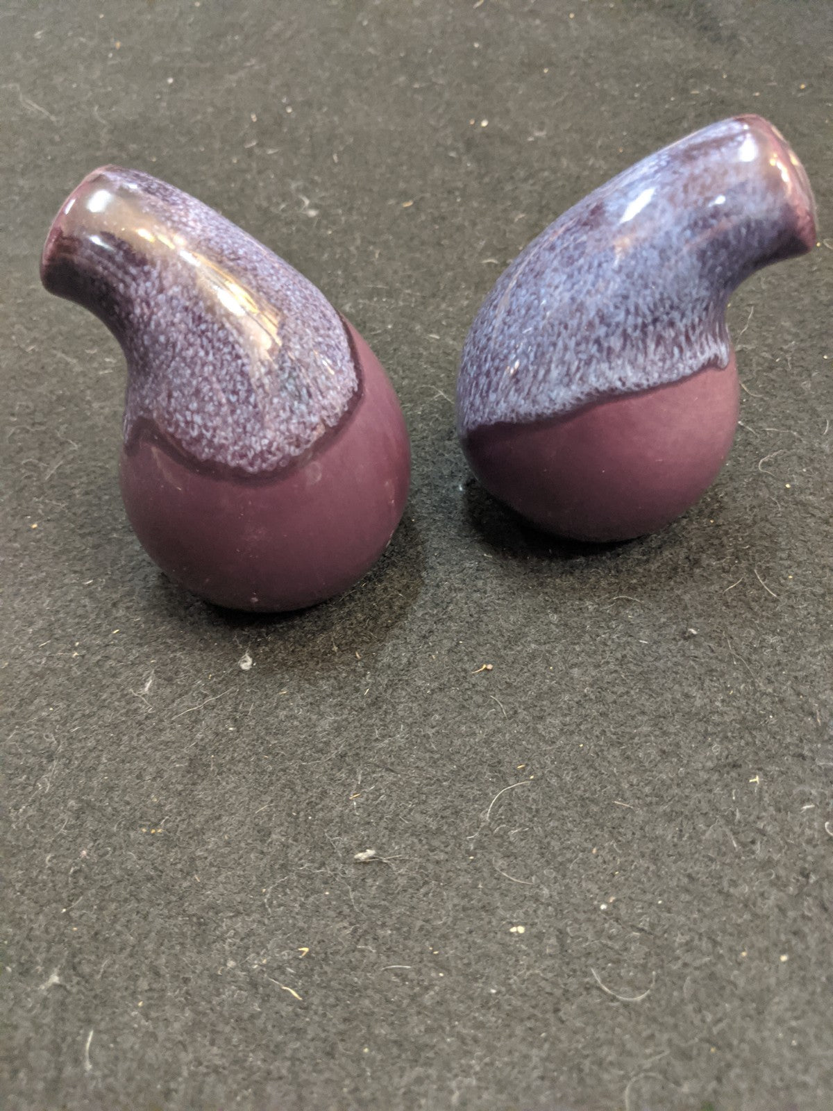Vintage Purple salt & pepper shakers