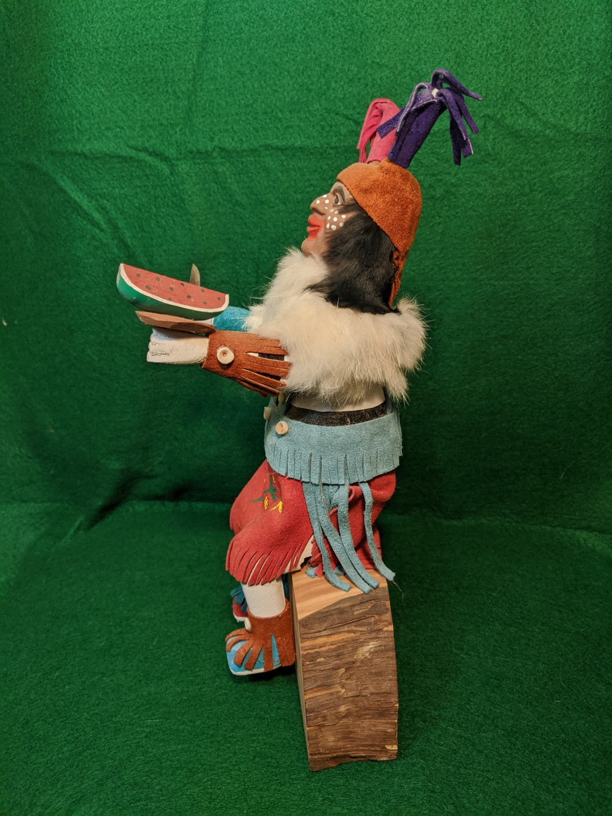 Native American Kachina figurine, The Clown, artist signed and numbered