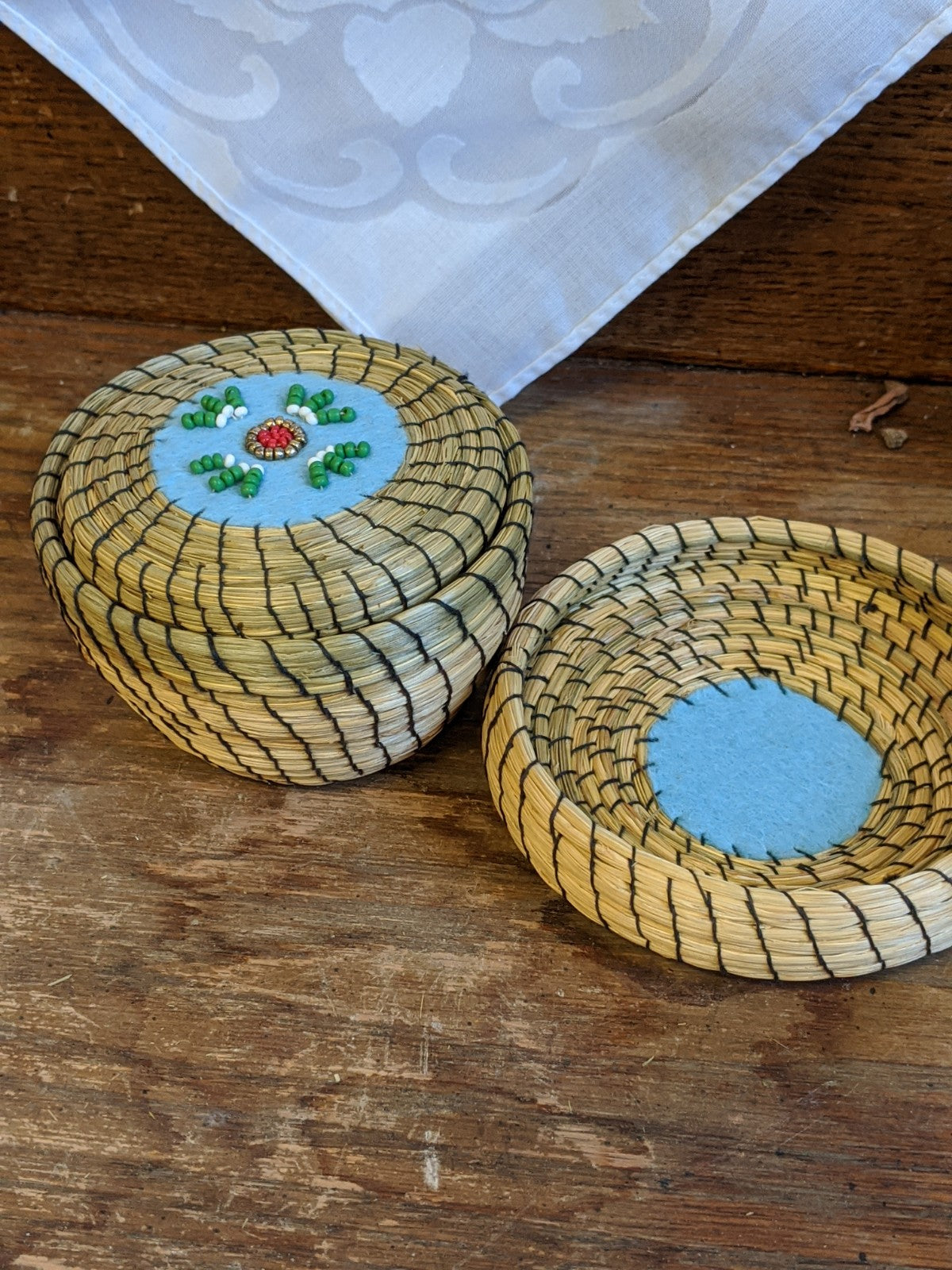 Native American grass-weave Nesting Baskets