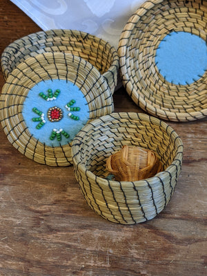 Native American grass-weave Nesting Baskets